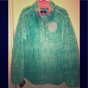 New Simply Southern Sherpa Half Zipped Pullover
